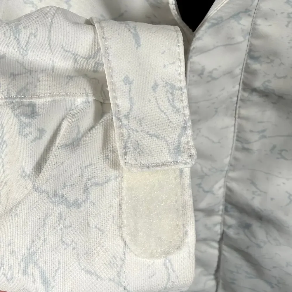 Columbia Hooded Ski Jacket Youth Size L Winter Coat Outgrown White Gray